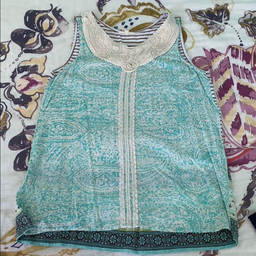 Mystree Embroidered Tank Top